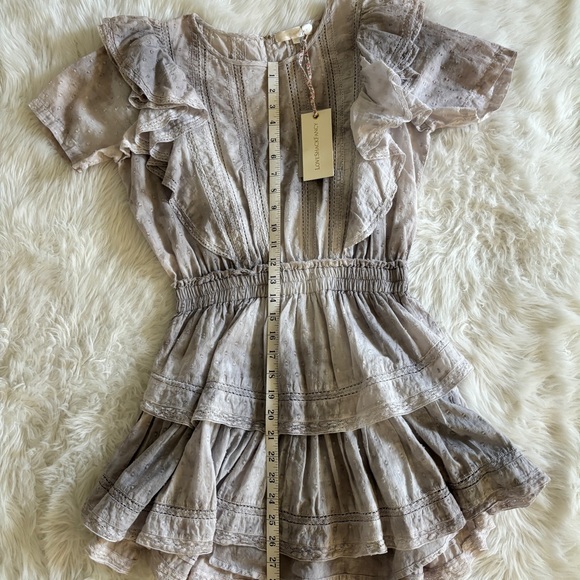 NWT LoveShackFancy Natasha Dress Washed Denim Hand Dye XS - Picture 14 of 14